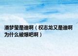 潘梦莹是谁啊（权志龙又是谁啊 为什么被爆吧啊）