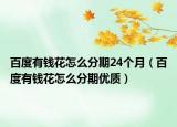 百度有钱花怎么分期24个月（百度有钱花怎么分期优质）