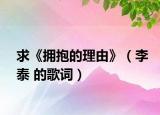 求《拥抱的理由》（李泰 的歌词）