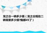 龙之谷一转多少级（龙之谷现在二转需要多少级?我都45了）