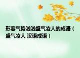 形容气势汹汹盛气凌人的成语（盛气凌人 汉语成语）