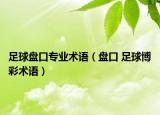 足球盘口专业术语（盘口 足球博彩术语）