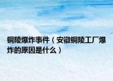 铜陵爆炸事件（安徽铜陵工厂爆炸的原因是什么）