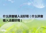 什么拼音输入法好用（什么拼音输入法最好用）