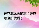 莲花怎么画简笔（莲花怎么折优质）