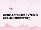 dnf海贼王称号怎么得（DNF铁鳞海贼团系列称号要怎么做）