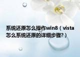 系统还原怎么操作win8（vista怎么系统还原的详细步骤?）