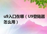 u9入口在哪（U9登陆器怎么用）