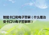 智能卡口和电子警察（什么是治安卡口\电子警察啊）