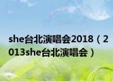 she台北演唱会2018（2013she台北演唱会）