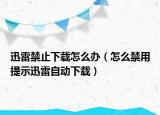 迅雷禁止下载怎么办（怎么禁用提示迅雷自动下载）