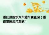 重庆菜园坝汽车站车票查询（重庆菜园坝汽车站）