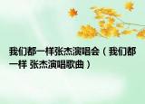 我们都一样张杰演唱会（我们都一样 张杰演唱歌曲）