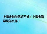 上海金融学院好不好（上海金融学院怎么样）