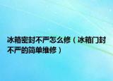 冰箱密封不严怎么修（冰箱门封不严的简单维修）