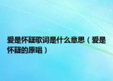 爱是怀疑歌词是什么意思（爱是怀疑的原唱）