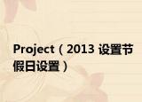 Project（2013 设置节假日设置）