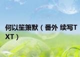 何以笙箫默（番外 续写TXT）
