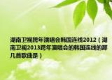 湖南卫视跨年演唱会韩国连线2012（湖南卫视2013跨年演唱会的韩国连线的那几首歌曲是）