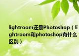 lightroom还是Photoshop（lightroom和photoshop有什么区别）