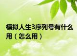 模拟人生3序列号有什么用（怎么用）