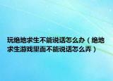玩绝地求生不能说话怎么办（绝地求生游戏里面不能说话怎么弄）