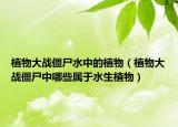 植物大战僵尸水中的植物（植物大战僵尸中哪些属于水生植物）