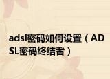 adsl密码如何设置（ADSL密码终结者）