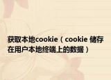 获取本地cookie（cookie 储存在用户本地终端上的数据）