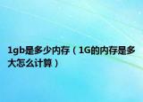 1gb是多少内存（1G的内存是多大怎么计算）