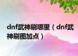 dnf武神刷哪里（dnf武神刷图加点）