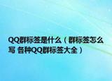 QQ群标签是什么（群标签怎么写 各种QQ群标签大全）