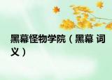 黑幕怪物学院（黑幕 词义）