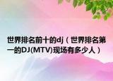 世界排名前十的dj（世界排名第一的DJ(MTV)现场有多少人）