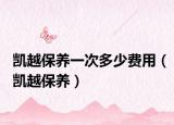 凯越保养一次多少费用（凯越保养）
