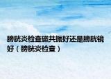 膀胱炎检查磁共振好还是膀胱镜好（膀胱炎检查）