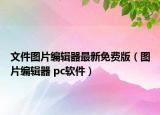 文件图片编辑器最新免费版（图片编辑器 pc软件）