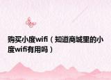 购买小度wifi（知道商城里的小度wifi有用吗）