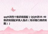 qq水浒四十级武将搭配（QQ水浒35-40级武将搭配求高人指点（有详细已得武将图））