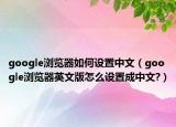 google浏览器如何设置中文（google浏览器英文版怎么设置成中文?）