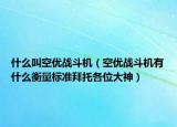 什么叫空优战斗机（空优战斗机有什么衡量标准拜托各位大神）