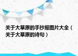 关于大草原的手抄报图片大全（关于大草原的诗句）