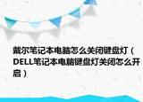 戴尔笔记本电脑怎么关闭键盘灯（DELL笔记本电脑键盘灯关闭怎么开启）