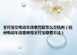 支付宝交电动车违章罚款怎么交杭州（杭州电动车违章使用支付宝缴费方法）
