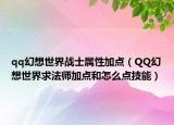 qq幻想世界战士属性加点（QQ幻想世界求法师加点和怎么点技能）