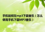 手机如何在mp3下载音乐（怎么使用手机下载MP3音乐）