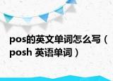 pos的英文单词怎么写（posh 英语单词）