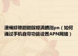 濡備綍璁剧疆鎵嬫満鐨刟pn（如何通过手机自带功能设置APN网络）