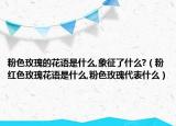粉色玫瑰的花语是什么,象征了什么?（粉红色玫瑰花语是什么,粉色玫瑰代表什么）