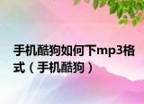 手机酷狗如何下mp3格式（手机酷狗）